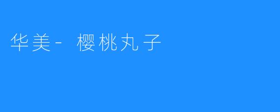 《华美的樱桃丸子，让每一口食材都弥漫着浓浓的甜味》
