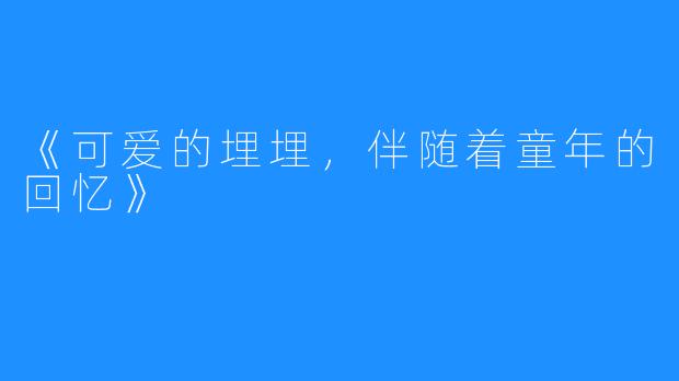 《可爱的埋埋，伴随着童年的回忆》