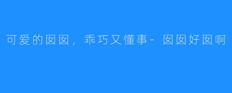 可爱的囡囡,乖巧又懂事-囡囡好囡啊