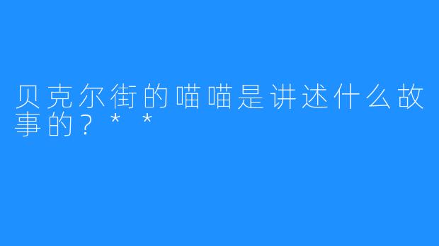 贝克尔街的喵喵是讲述什么故事的？**